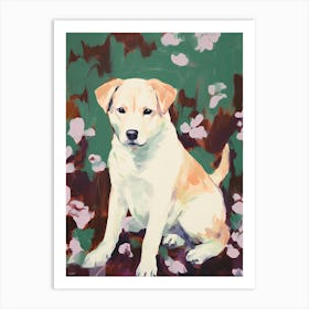 A Shiba Inu Dog Painting, Impressionist 4 Art Print