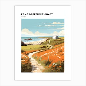 Pembrokeshire Coast Path Wales 2 Hiking Trail Landscape Poster Art Print