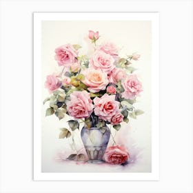 Rose Radiance: Vase Wall Art Art Print