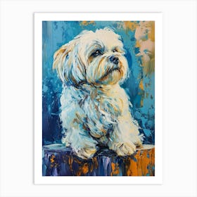 Maltese Acrylic Painting 5 Art Print