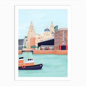 Liverpool Liver Building Albert Dock Art Print