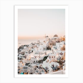 Dreamy Sunset Oia, Santorin Art Print