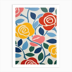 Cut Out Roses Art Print