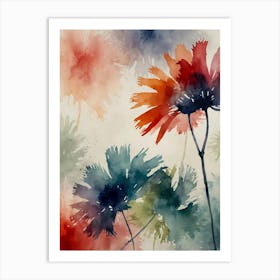 Watercolor Flowers 47 Art Print