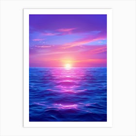 Sunset Over The Ocean 88 Art Print