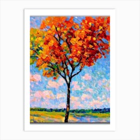 Eastern Cottonwood 2 tree Abstract Block Colour Art Print