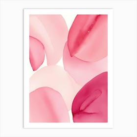 Abstract Watercolor Pink Painting Poster