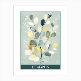 Eucalyptus Tree Illustration Flat 7 Poster Art Print