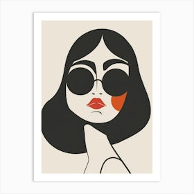 Woman In Sunglasses 12 Art Print