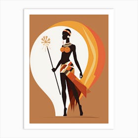 Abstract Symmetry: Africa's Tribal Minimalism Art Print