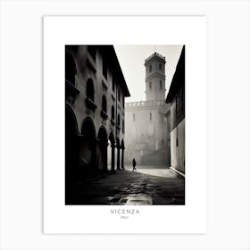 Poster Of Vicenza, Italy, Black And White Analogue Photography 3 Art Print