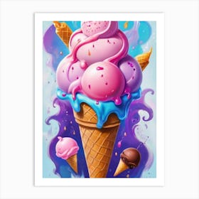 Ice Cream Cone Art Print