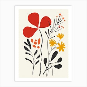 Flowers And Leaves 32 Art Print