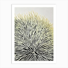 Acropora Yongei Ii Linocut Art Print