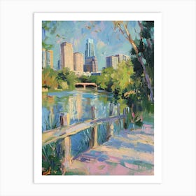 Red River Cultural District Austin Texas Oil Painting 4 Art Print