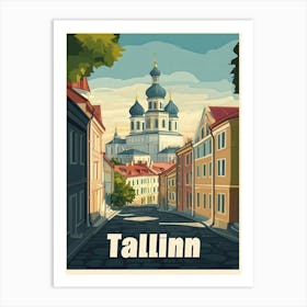 Aihrgdesign A Vintage Travel Poster Of Tallinn Art Print