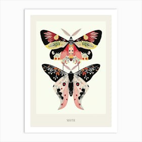 Colourful Insect Illustration Moth 23 Poster Art Print