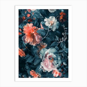 Floral Wallpaper 1 Art Print