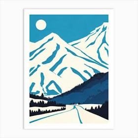 Snowmass, Usa Midcentury Vintage Skiing Poster Art Print
