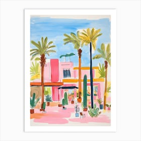 Saguara Hotel,Palm Springs   Resort Storybook Illustration  Art Print