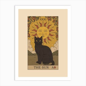 The Sun Cat Art Print