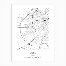 Luce,France Minimalist Map Art Print