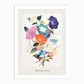 Morning Glory 4 Collage Flower Bouquet Poster Art Print