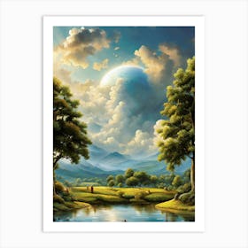 Landscape With Trees Art Print