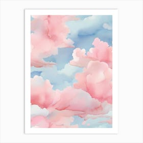 Pink Clouds Wallpaper Art Print