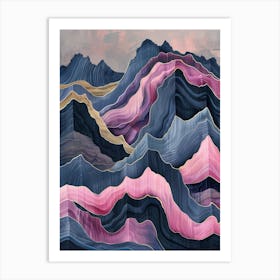 Abstract Mountains Art Print