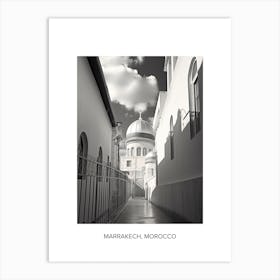 Poster Of Nazareth, Israel, Photography In Black And White 4 Art Print