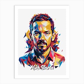 Mike Sinoda, Linkin Park 04 Portrait Music Icon Style WPAP Pop Art Art Print