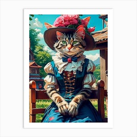 Cat In A Hat 4 Art Print