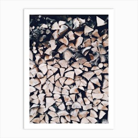 Wood Pile Art Print