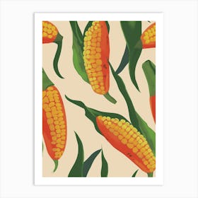 Abstract Corn Pattern Illustration 1 Art Print