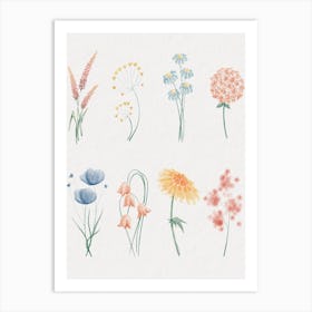 Watercolor Flowers Art Print