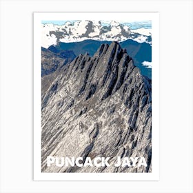 Puncack Jaya, Cartenz Pyramid, Mountain, USA, New Guinea, Nature, Sudirman, Climbing, Wall Print, Art Print