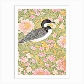 Loon William Morris Style Bird Art Print