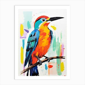 Colourful Bird Painting Woodpecker 2 Art Print