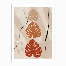 Monstera Leaves 1 Art Print