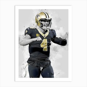 Derek Carr New Orleans Saints Art Print