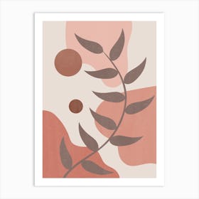 Calming Abstract Painting in Warm Terracotta Tones Art Print