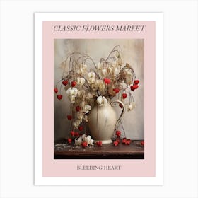 Classic Flowers Market Bleeding Heart Floral Poster 3 Art Print