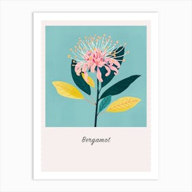 Bergamot 1 Square Flower Illustration Poster Art Print