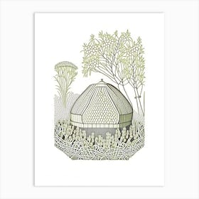 Beehive In A Garden 9 Vintage Art Print