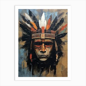Cherokee Chronicles of Masks - Native Americans Series Art Print