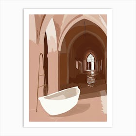 Bath Tub In An Archway Art Print