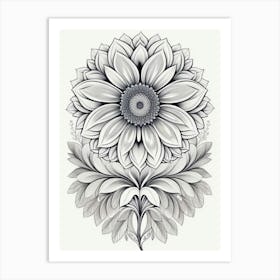 Flower Tattoo 1 Art Print