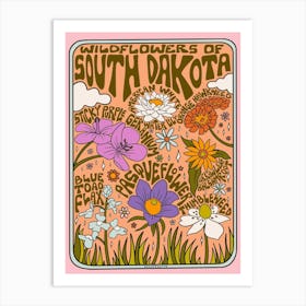 South Dakota Wildflowers Art Print