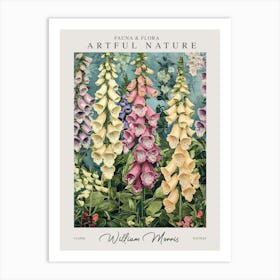 William Morris Foxglove Flower Exhibition Art Print